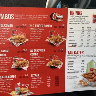 Menu back