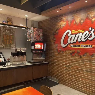 Sept serve drinks, kept clean as always.  The staff here is always keeping the place well kept.