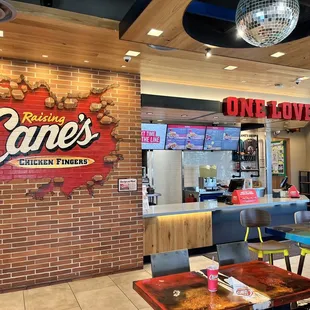 the inside of the restaurant