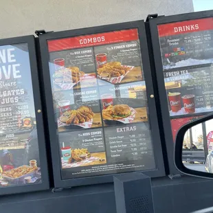 Drive thru menu