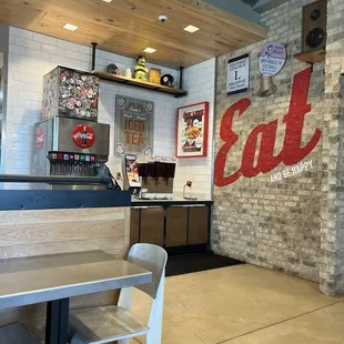 Drink area  Sparkling clean!