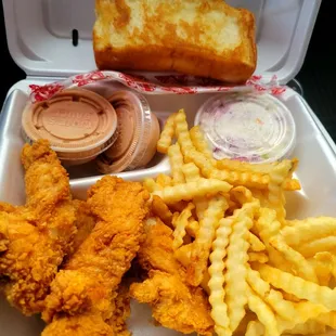 Chicken strip combo.