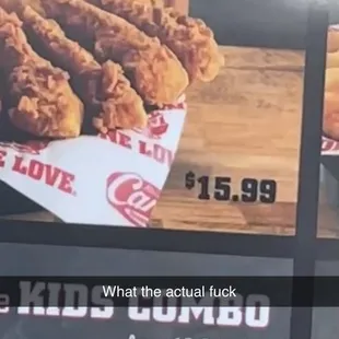 A way overpriced meal