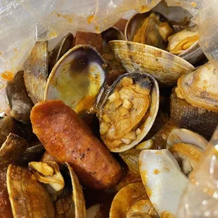Clams and sausage