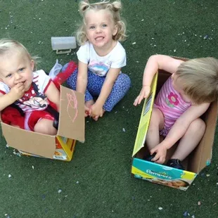 Open ended box play is one of the children's favorite