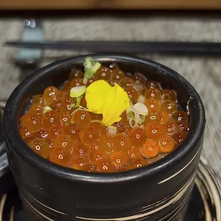 Steamed egg custard and scallops