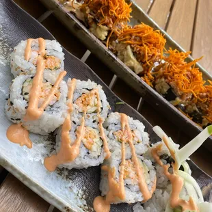 Medusa Roll and Spicy Tuna Roll