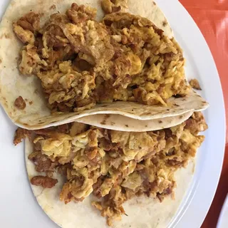 Chorizo and Eggs Taco