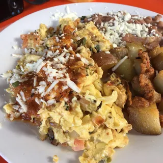 Huevos a la Mexicana Breakfast Plate