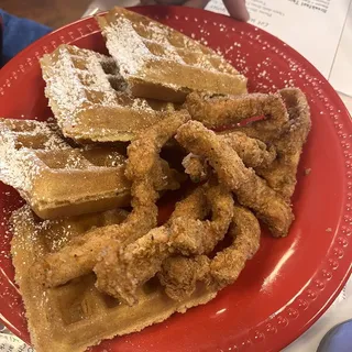 Waffles with Chicken Tenders