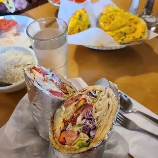 Chicken tandoori wrap
