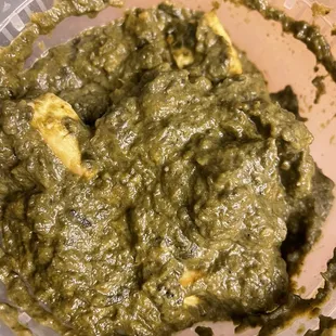 Sag Paneer. I always have to order this dish anytime I eat Indian