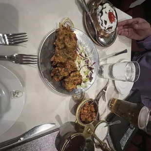 Veggie pakora and chat papdi!