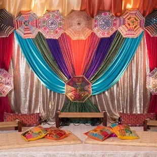 Bay Area Indian Wedding Decorations - Sangeet Decor in Hayward