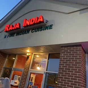 the front of the restaurant