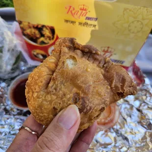 the samosas only cost $1.25 each and are pretty big!