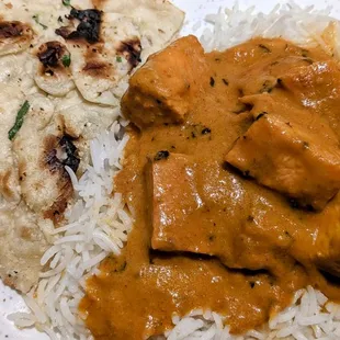 Chicken Tikka Masala with Garlic naan. 5 star food