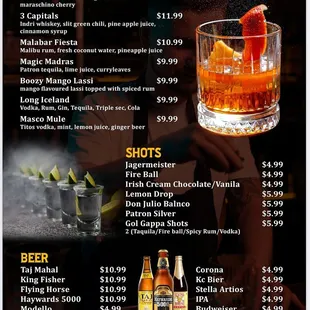 Bar Menu (2 of 2)
