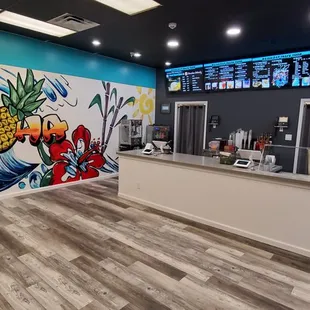 the interior of the restaurant