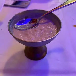 They gave us 1. Rice Pudding on the house. So good