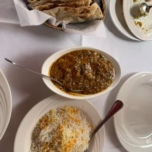 2. Naan and 5. Methi Chooza