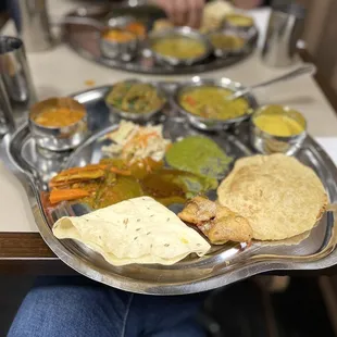 a plate of indian food