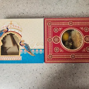 Boxes of mithai (Indian sweets)