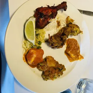 A little bit of everything from the buffet