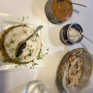 Lamb Biryani, Chicken Coconut Curry