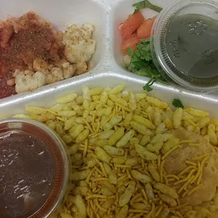 a tray of food
