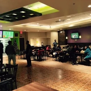 people eating in a restaurant