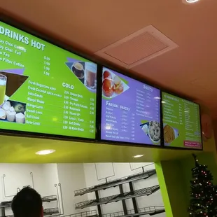 Items on the menu