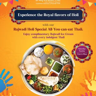 Unlimited Rajwadi Holi Special Thali !!