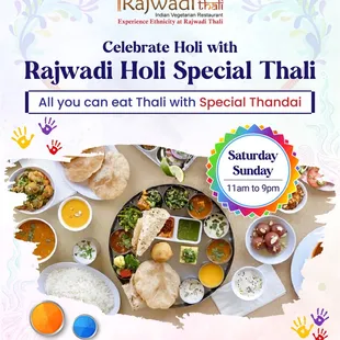 Unlimited Rajwadi Holi Special Thali !!