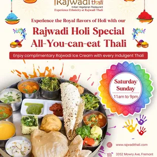 Unlimited Rajwadi Holi Special Thali !!