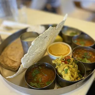 Rajwadi Silver Thali