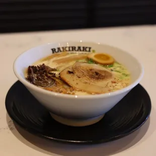 a bowl of ramen with mushrooms