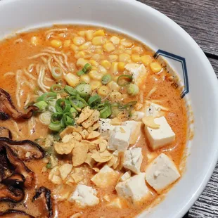 SPICY GARNET Vegan is filled with Shiitake Mushrooms, Tofu and Corn!