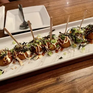 Octopus balls (Takoyaki)