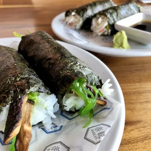Vegan Rolls and California Rolls pair perfect with any of our ramens!