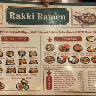 10/23/2024 - Menu page 1/2!