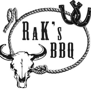 the logo for raks bbq