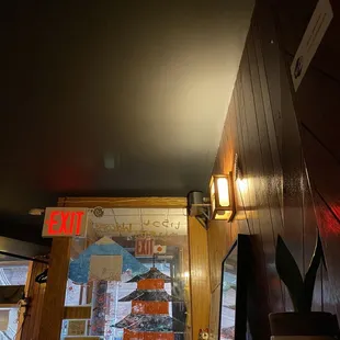 Near the entrance look (inside).