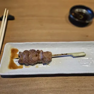 Pork shoulder skewer from Deluxe Omakase set