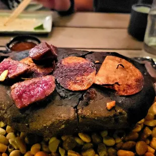 A5 Wagyu cooked on hot stone