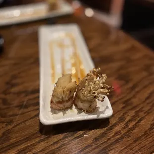 Enoki Mushroom wrapped in bacon