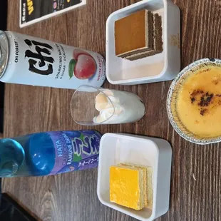Deserts! And Ramune and sparkling water