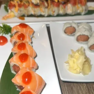 Salmon Roll, Super Dragon Roll, Sunkissed Roll