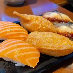 Salmon, Inari, unagi