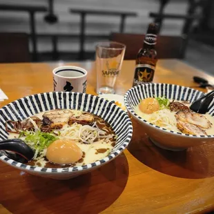 two bowls of ramen